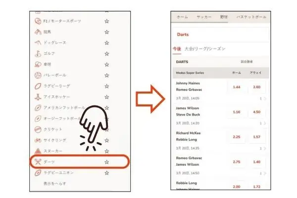 遊雅堂でダーツに賭ける: ベットを選択