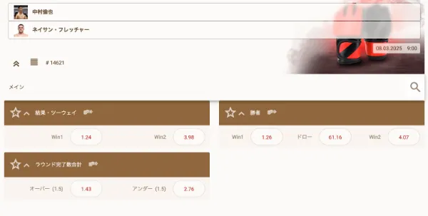 RIZINのベッティングタイプ