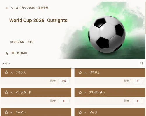 FIFAワールドカップ予選のオッズの仕組み